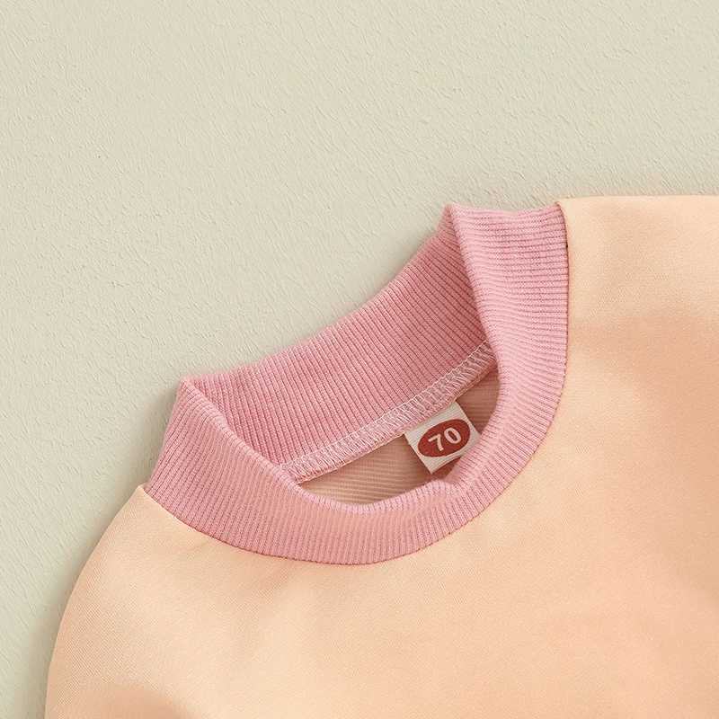 Clothing Sets Toddler Baby Girls Boys Clothes Sets Contrast Color Long Sleeve Pullover Elastic Waist Pants Fall 2Pcs Outfits