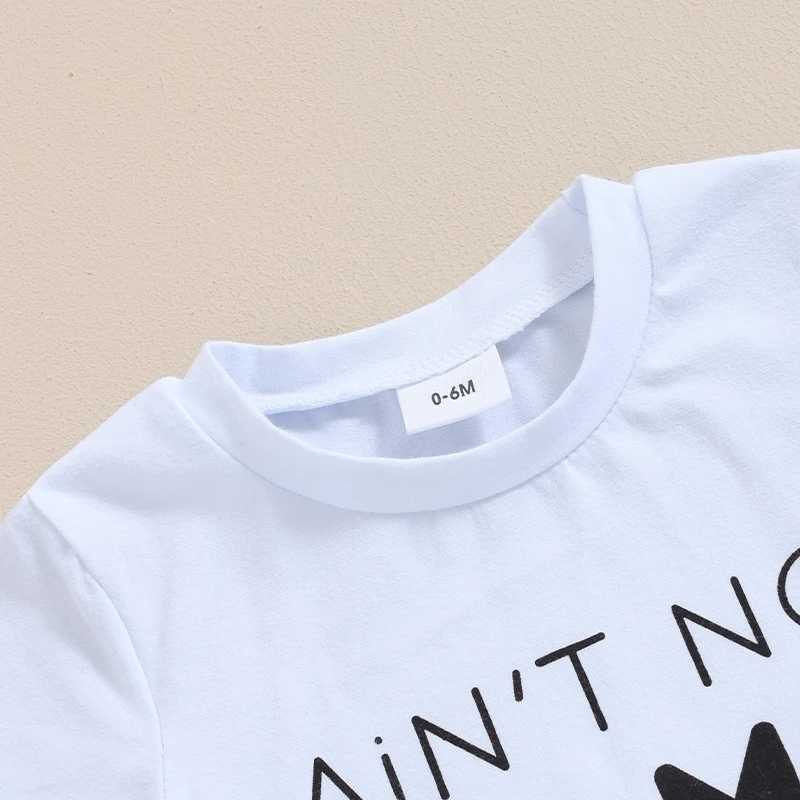 Clothing Sets 2024-01-24 Lioraitiin Baby Boy Outfit O-Neck Short Sleeve Letter Print Tops + Elastic Waist Shorts Summer Set Infant Toddler