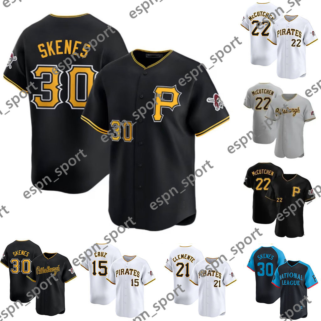 Paul Skenes Andrew 22 McCutchen Baseball Jersey Pirates City Connect 21 Roberto Clemente Oneil Cruz Bryan Reynolds Willie Stargell Mitch Keller KeBryan Hayes Shirt