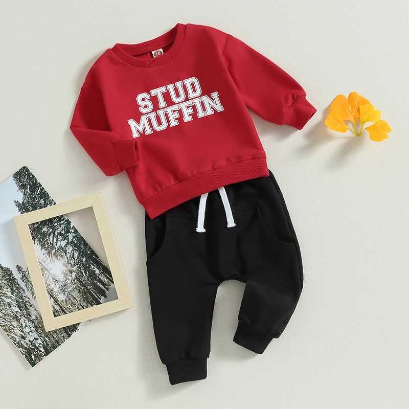 Clothing Sets 2023-06-24 Lioraitiin 0-3Years Baby Boy Girl 2Pcs Fall Outfit Letter Print Long Sleeve Sweatshirt and Elastic Pants Set