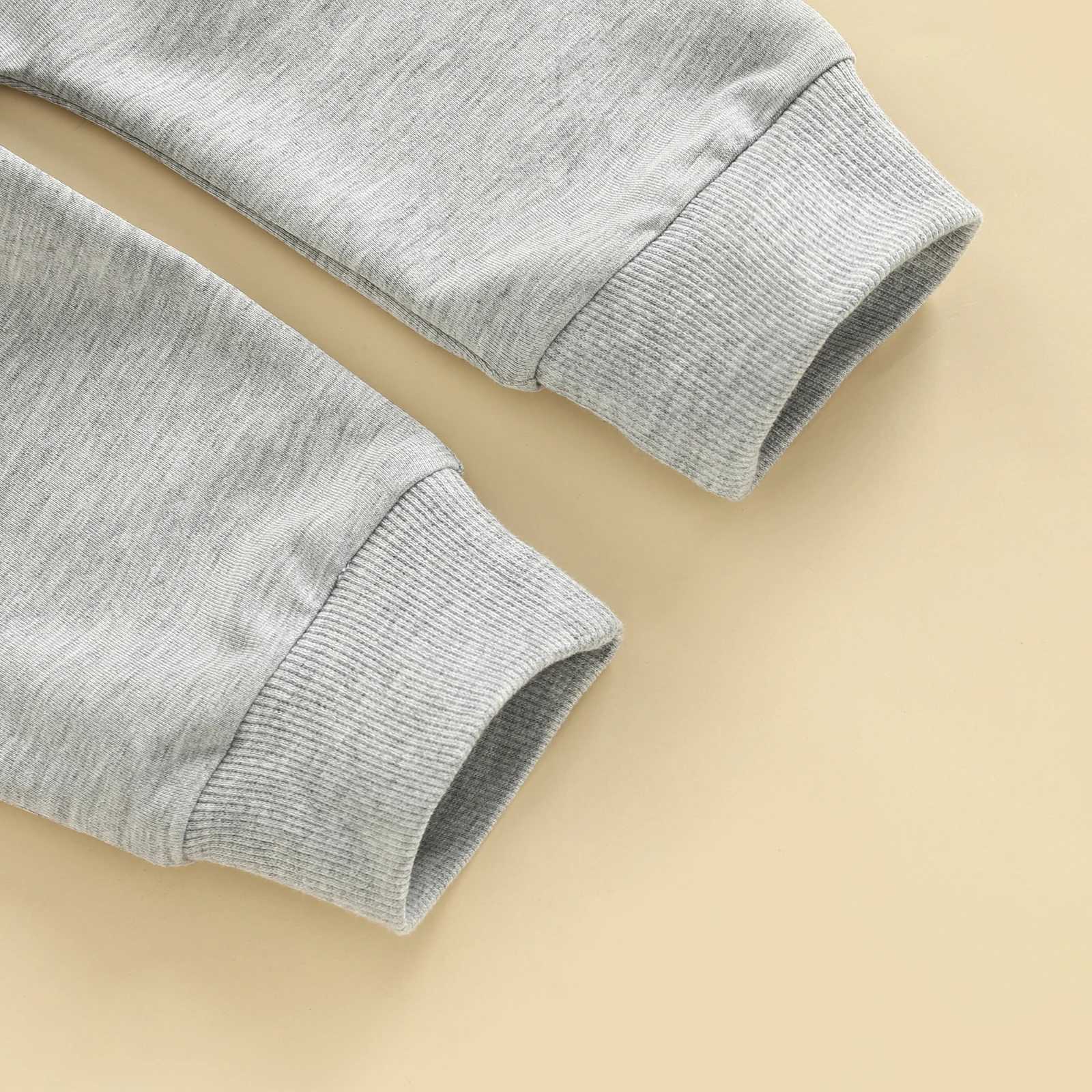 Clothing Sets 2022-08-18 Lioraitiin 0-3Years Toddler Baby Boys Letter Print Round Neck Long Sleeve Tops Tie-Up Long Pants 2Pcs Outfit