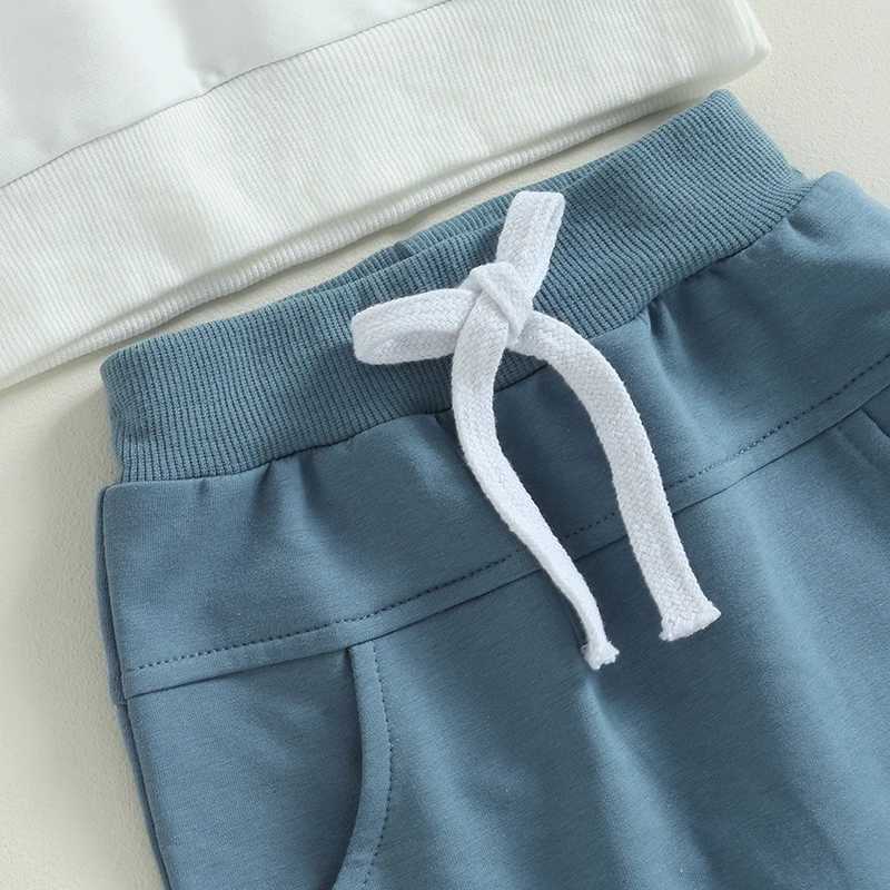 Clothing Sets Toddler Baby Boys Fall Clothes Sets Baby Clothing Set Kids Long Sleeve Contrast Color Hooded Tops Pants 2Pcs Suits Outfits