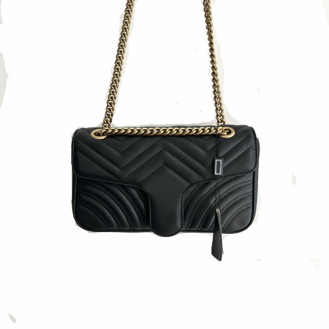 7A Ophidia designer womens shoulder bag luxury chain handbags Top-quality cowhide leather fashion G Zig Zag crossbody lady classic Gold letter mark makeup bags