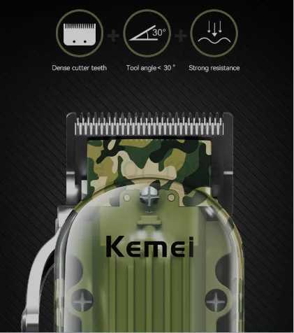 Kemei Km-1926 Transparent Body Digital Display USB Charging Professional Electric Hair Clipper Hair Cutting Machine for MenM240715