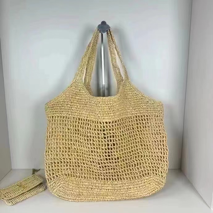 Straw bag Summer beach bag Tote bag Luxury Designer bag Women's fashion large capacity shopping bag Men's and women's holiday beach travel shoulder crossbody bag