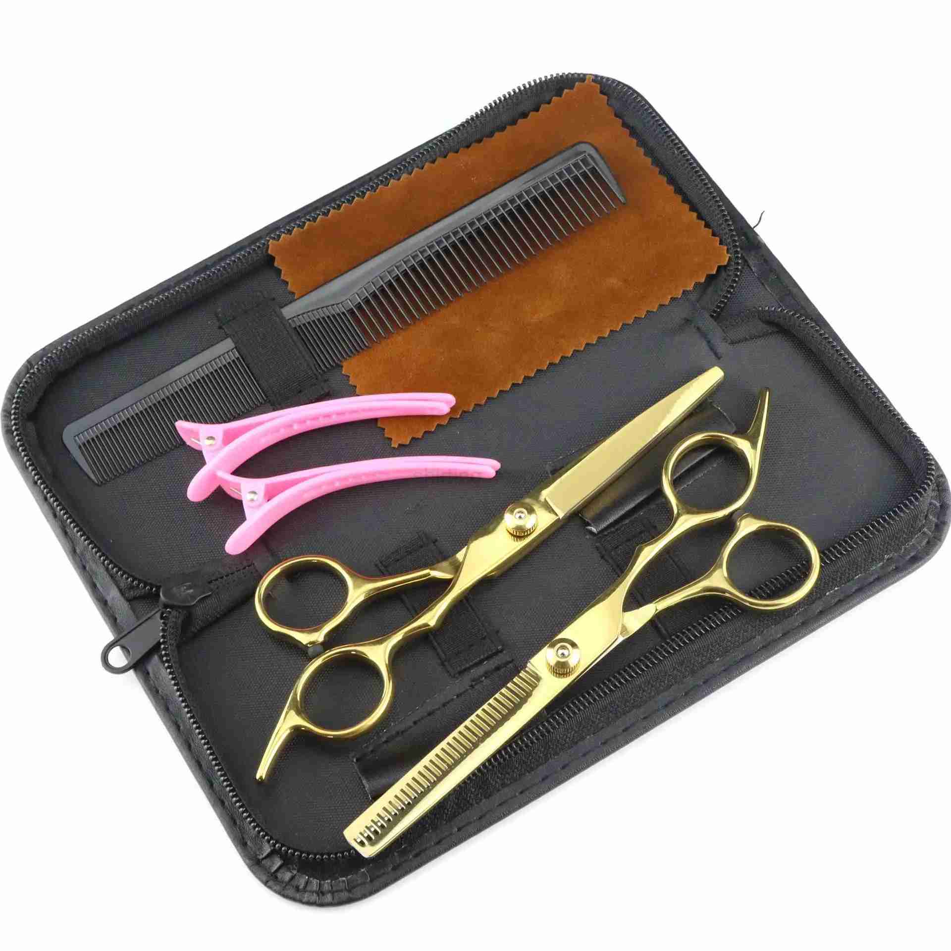 Hairdressing Scissors 6 Stainless Hair Cutting Scissors Thinning Shears Barber Shop Haircut Set Styling Tool DropshippingCL240715