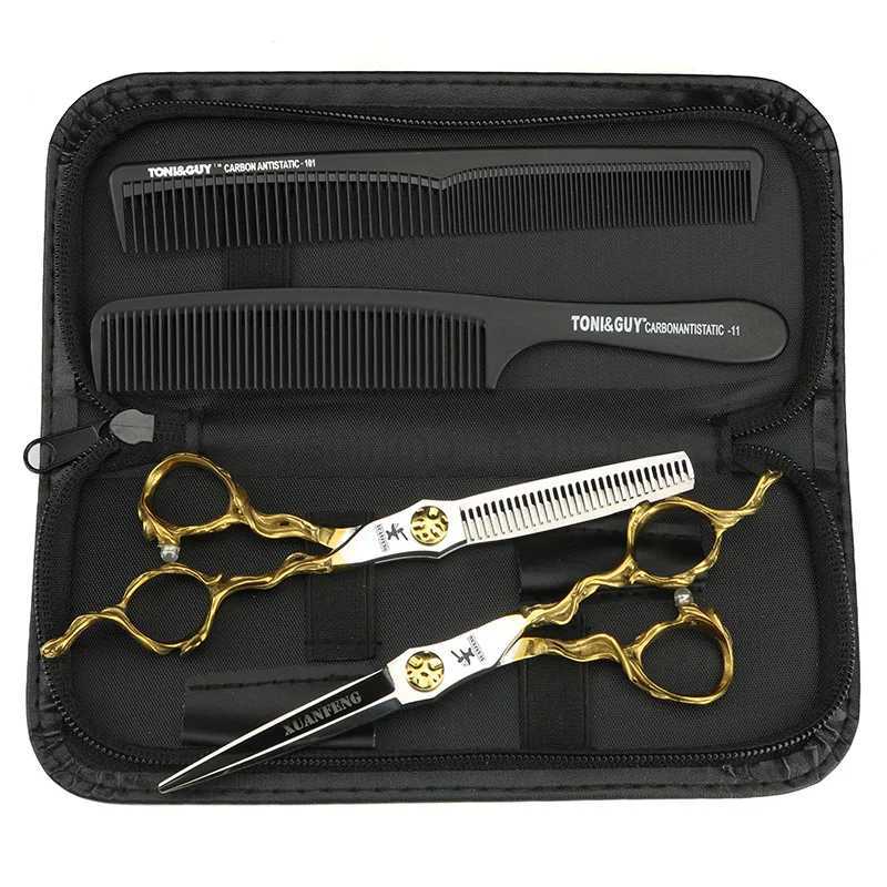 XUANFENG 6 inch imitation branch silver hair scissors 440C steel barber cutting scissors and Thinning ScissorsCL240715