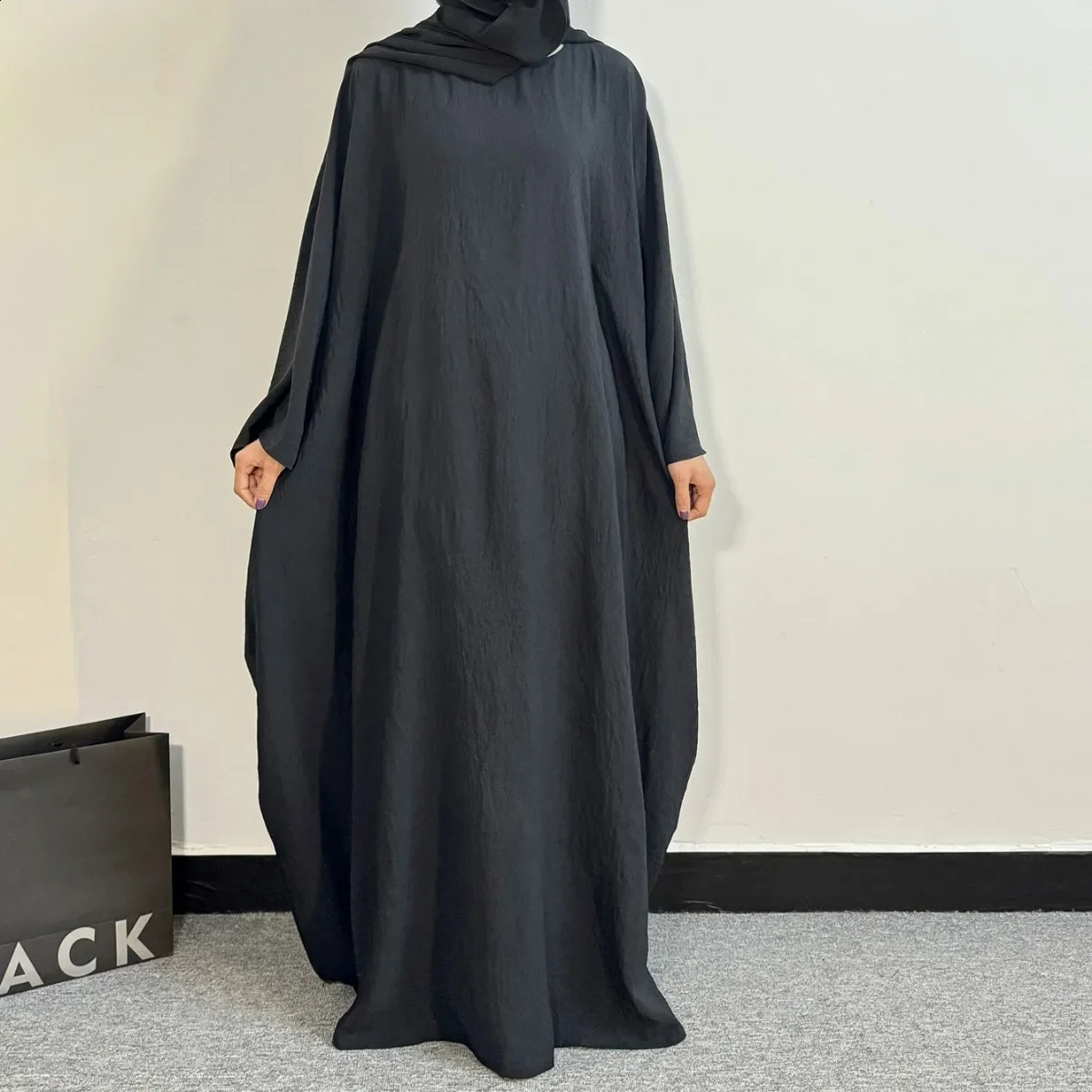 Muslim Abayas Loose Ramadan Maxi Dresses Women Jilbabs Full Sleeve Oneck Casual Solid Robe Islamic Dress 240715