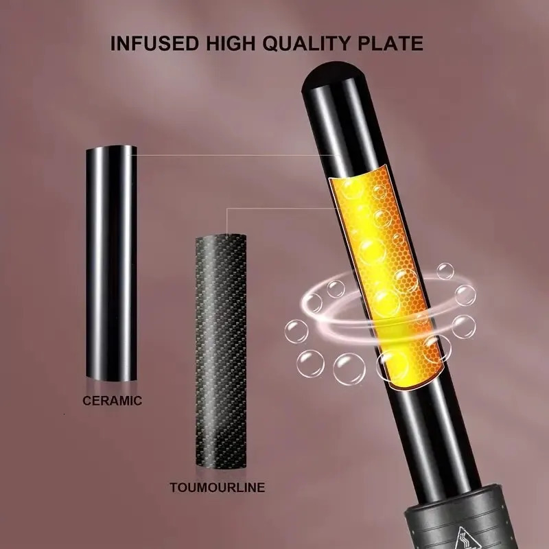 3-in-1 Hair Curling Iron 3 Interchangeable Barrels and LED Display -Professional Rapid Heating Waves Curl Wond Ceramic Styling 240712