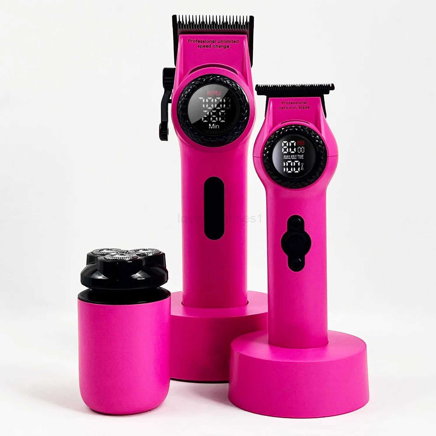 9000RPM High Quality 3 Piece Set Hair Trimmer Haircut Shaver 4600mAh 10W Professional Barber Electric Oil Head Hair Clipper SetM240715 S2562