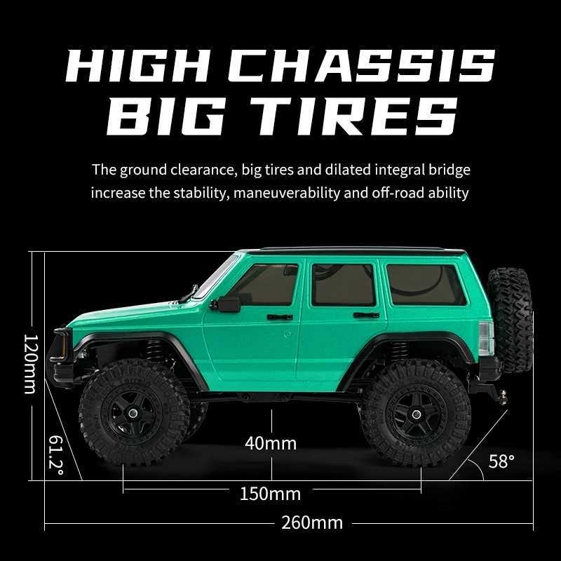 JJRC C8809 1 18 RC Cars 2.4G Remote Control LED Light Full Scale Wrangler Climbing Car Jeep Model Car Boys Children ToysM0715