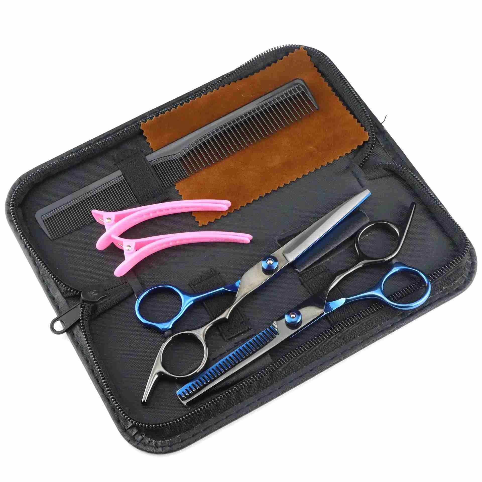 Hairdressing Scissors 6 Stainless Hair Cutting Scissors Thinning Shears Barber Shop Haircut Set Styling Tool DropshippingCL240715
