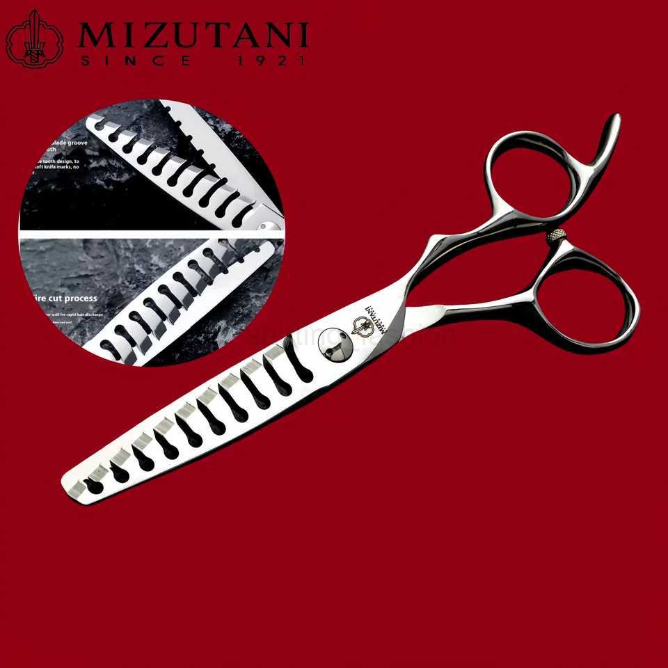 Mizutani VG10 Professional double tooth texture thinning shears 10%-60% hairdressing scissors Barber tool 5.5-6-6.5-6.8inchCL240715