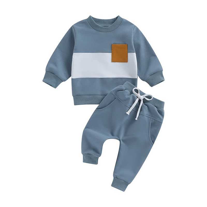 Clothing Sets Newborn 0-3 Years Baby Boy Suit 2PCS Clothes Contrast Color Sweatshirt + Long Pant Set Sport Casual Autumn Outfit Clothing OVYV