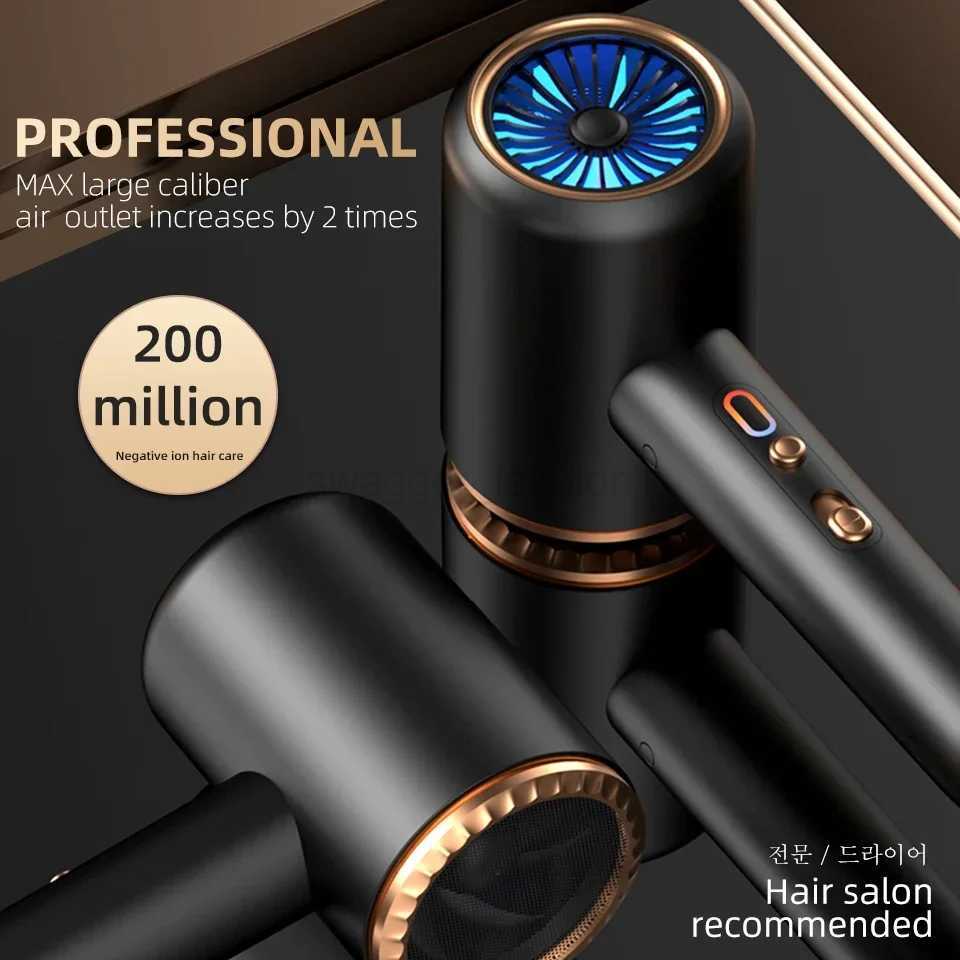 Professional Hair Dryer Hot Cold Wind Air Brush Hairdryer Negative Lonic Blow Dryer Strong PowerDryer Salon Tool 2400W 3th Gear k20240715