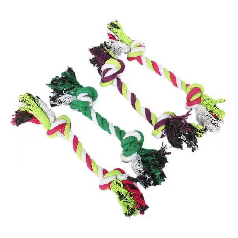 High Quality 1 dog toy carrot knot ball cotton rope dumbbell puppy cleaning teeth chewing toy durable weaving bite resistant pet supplies T2504012