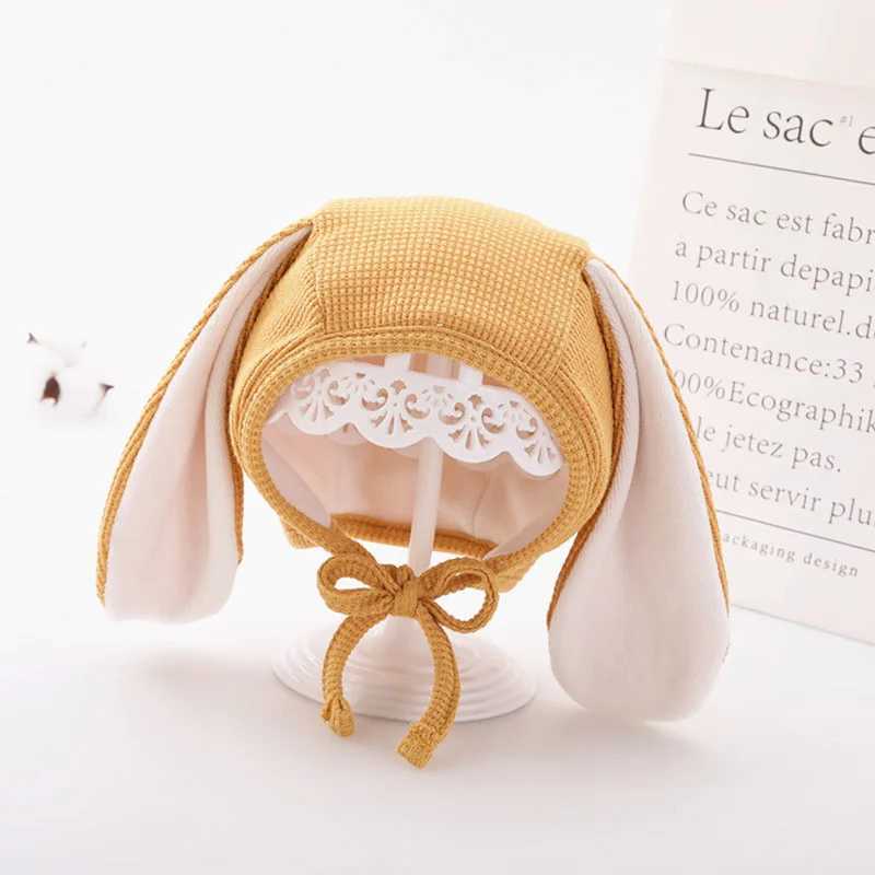 Cute rabbit baby hat cartoon rabbit warm ear protection baby hat suitable for boys and girls solid color soft toddler ear mask hatW240715