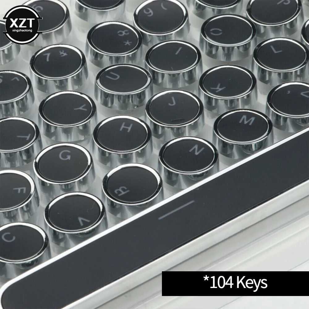 104Pcs/Set Universal Round Key Cap Keycaps for Cherry MX Mechanical Keyboard Backlit Design High-Quality PBT MaterialZ240715