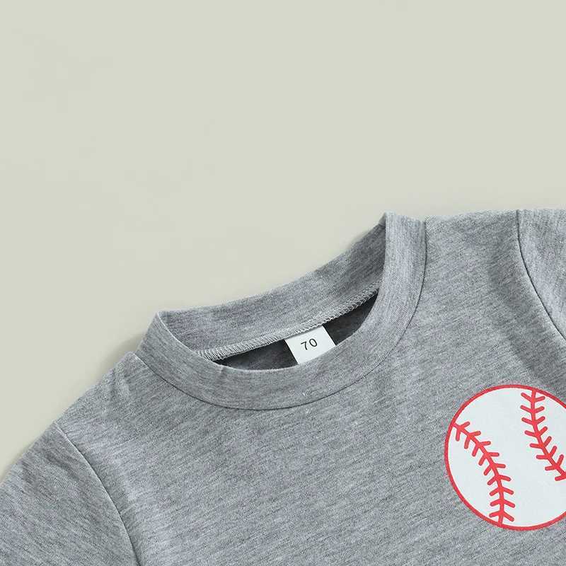 Clothing Sets Newborn Kid Baby Boys Summer Clothes Outfits Casual Baseball Print Short Sleeve T-Shirt and Elastic Sports Shorts Suit