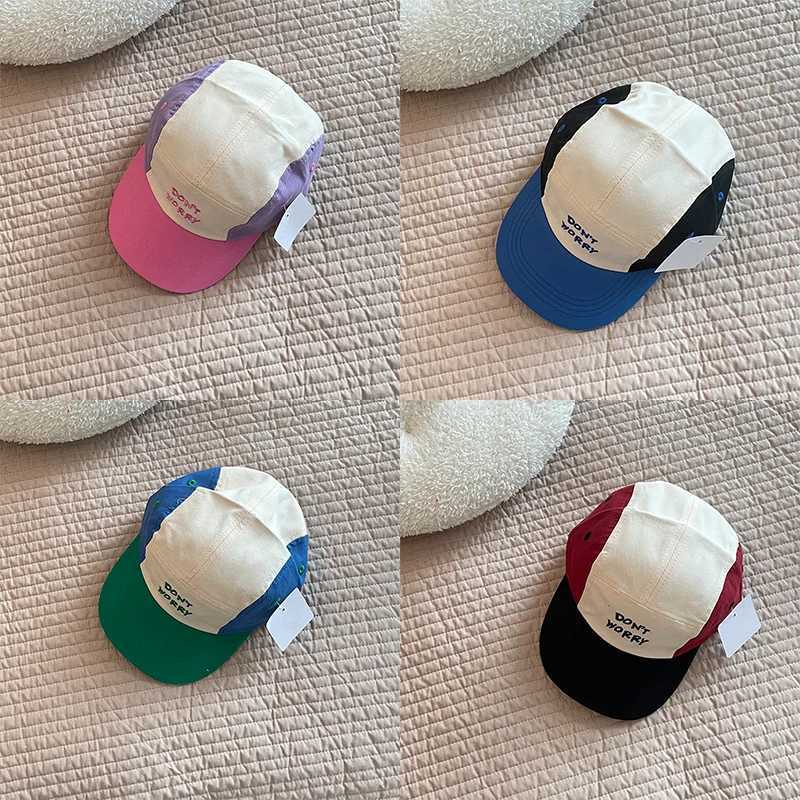 Retro hat summer letter embroidery breathable foot cap baby boy fashionable cotton baseball cap childrens sun protection capW240715