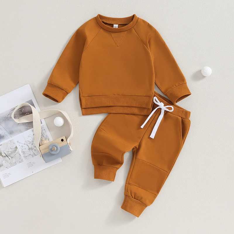 Clothing Sets Toddler Baby Boys Fall Outfits Long Sleeve Split Hem Sweatshirt Tops Pocket Pants Kid Clothes Sets