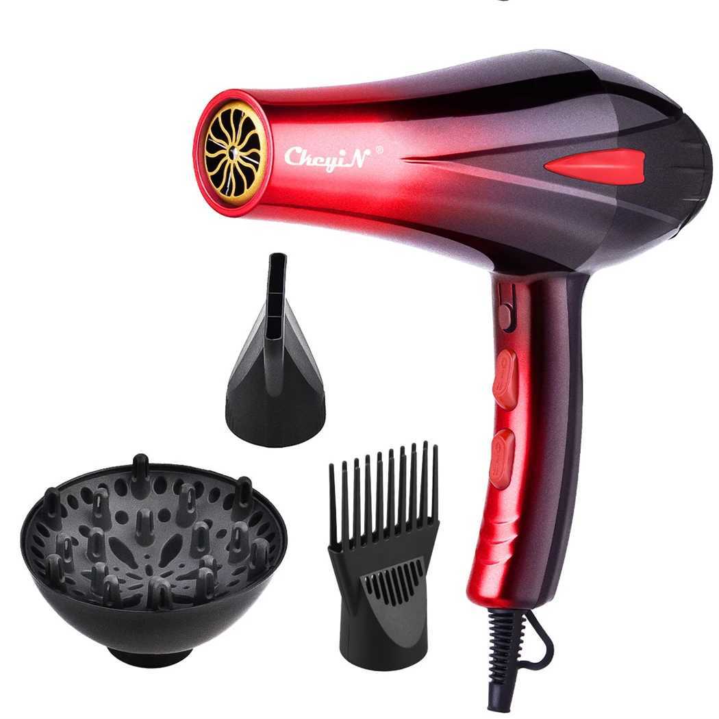 Hair Dryers CkeyiN 1200W Electric Hair Dryer Professional Blower Fast Styling Blow Dryer Hot And Cold Adjustment Air Blowers With Two NozzleL478