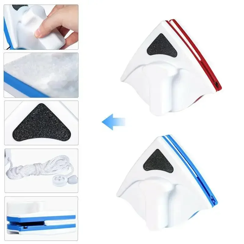 Double-Sided Magnetic Window Cleaner Brush Household Glass Cleaning Wiper dh911125171