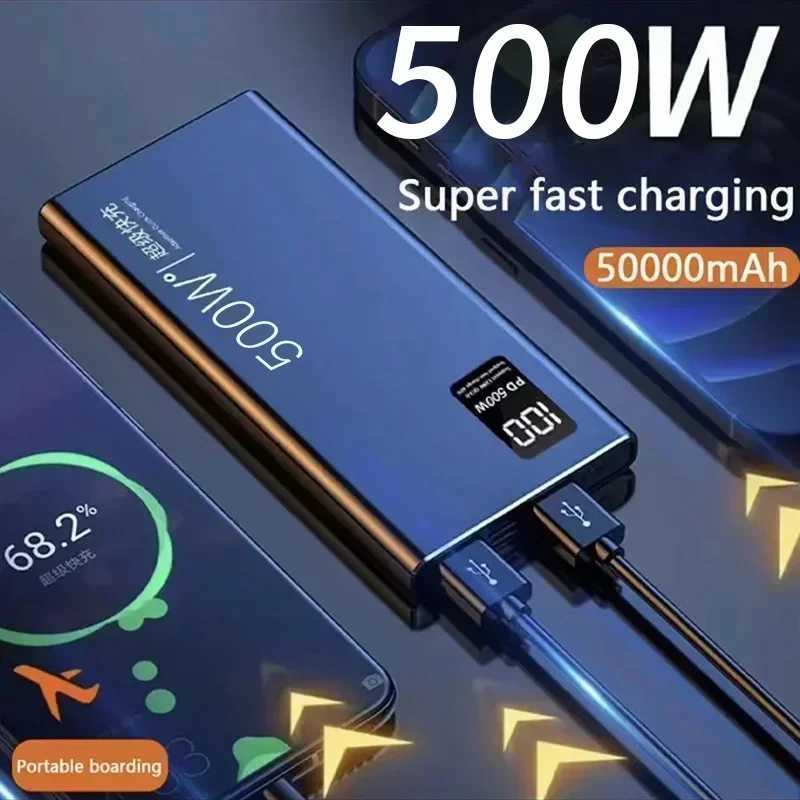 500W Super Fast Charging 50000 MAh Power Bank with 100% Sufficient Capacity for Mobile Power Supply for Various Mobile PhonesM240715