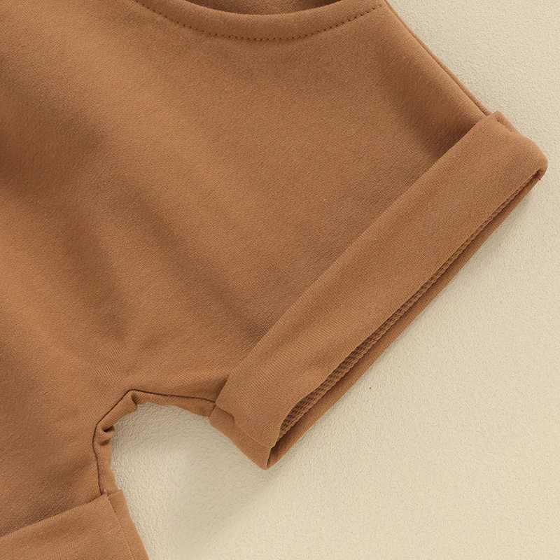 Clothing Sets Baby Boy Summer Outfits Casual Round Neck Short Sleeve Letter Print Tops + Elastic Waist Shorts Infant Toddler Clothing Set