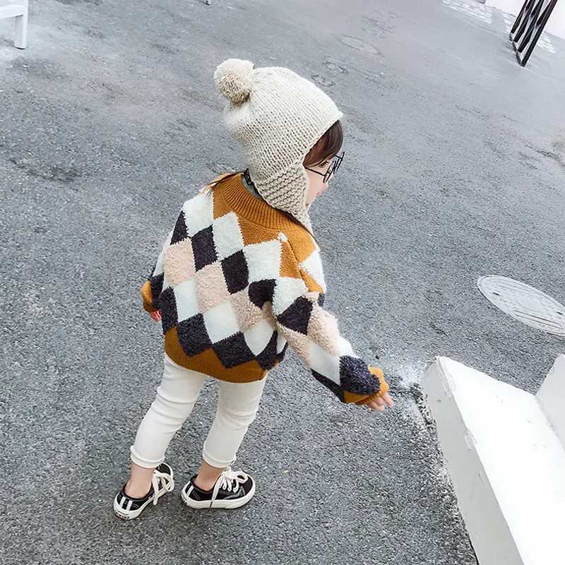 Winter baby hat fluffy cotton knitted baby hat girls baby hat baby hatW240715