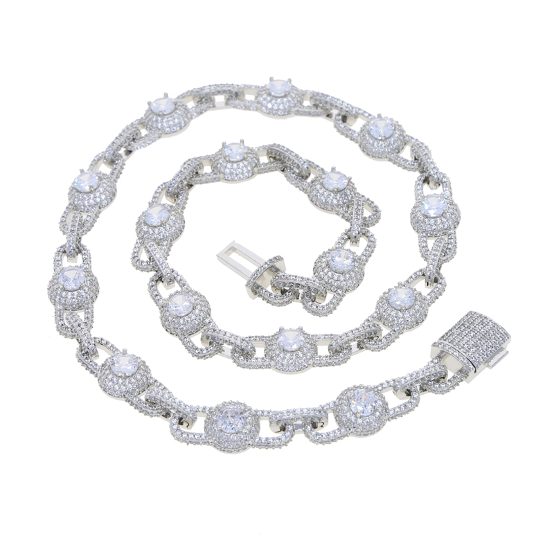 Iced Out Cuban k Chain Necklace | 5A CZ Bg Full Paved Rock Punk Hip Hop Jewelry