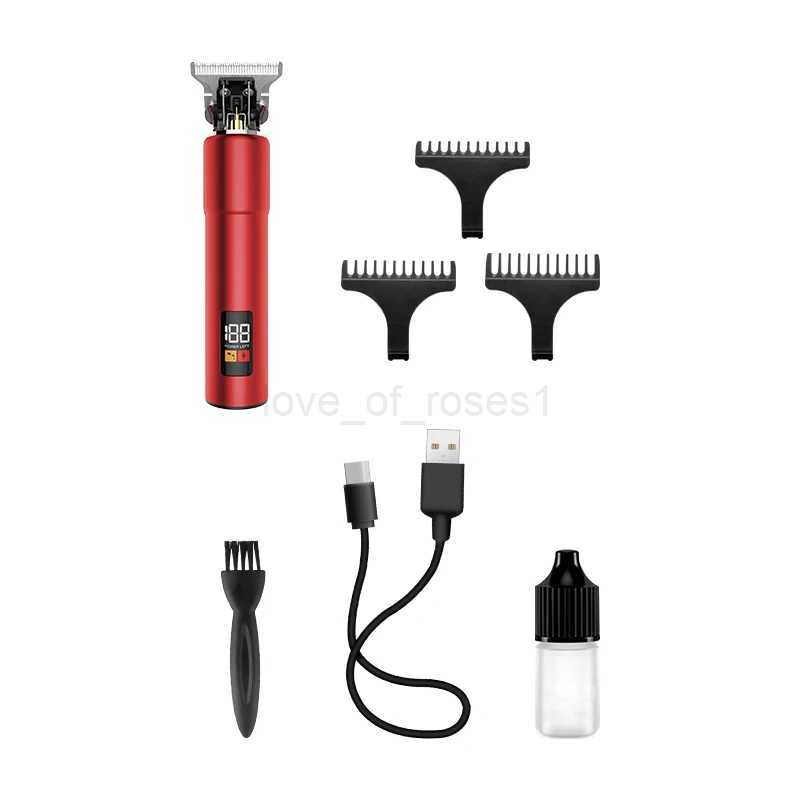 T Shape Electric Rechargeable Safety Fillet Cutter Head Hair Clippers Kemei Km-1759 With Lcd Digital Display Hair TrimmerM240715