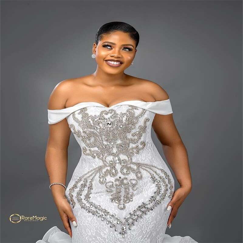 Mermaid special Dresses Crystal Lace Beads Bridal Gowns African Ruffles Organza Custom Made Vestidos De Novia