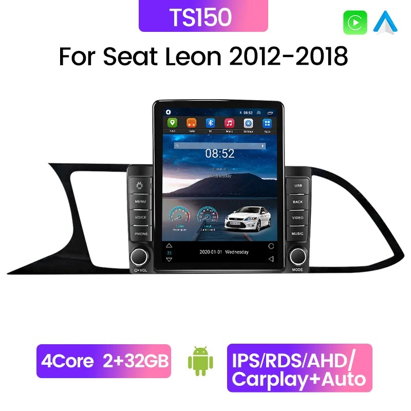 Android 13 Car Video Multimedia Player For Seat Leon MK3 2012-2018 Radio GPS FM Cassette Wifi BT GPS Stereo 128G