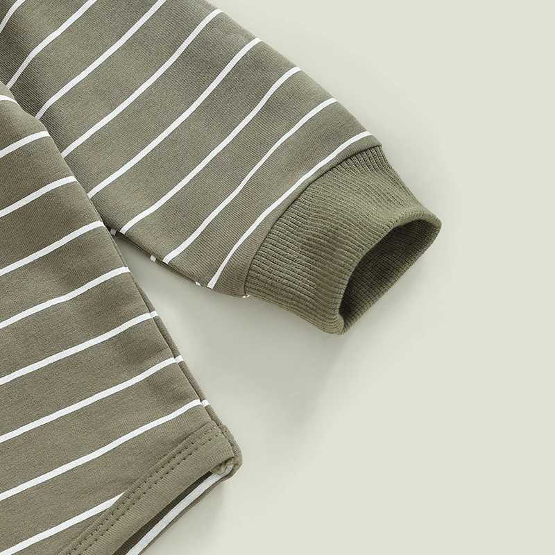 Clothing Sets 2022-12-01 Lioraitiin 0-3Years Baby Boys Pants Set Striped Long Sleeve Crew Neck Sweatshirt Elastic Waist Sweatpants Outfit