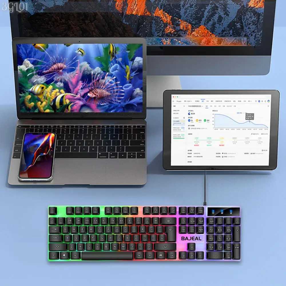 Wired Mechanical Gamer Keyboard Ergonomic feel luminous backlit gaming keyboard Gaming office universal Keycap for PC GamerM240715