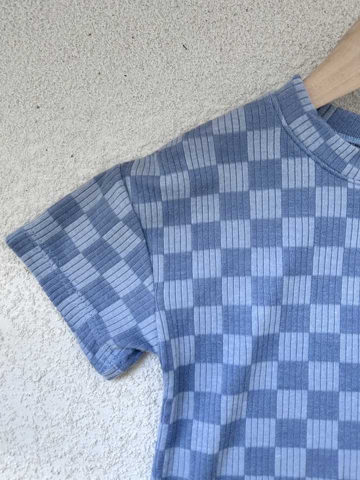 Clothing Sets 2 pcs Summer baby retro outfits plaid top and shorts Loose neutral short sleeved set kids neutral clothes