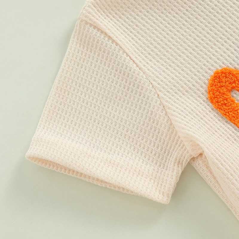 Clothing Sets 2024-04-09 Lioraitiin Toddler Boys Summer Outfits Colorful Fuzzy Letter Embroidery Short Sleeve T-Shirt Waffle Tops Shorts Set