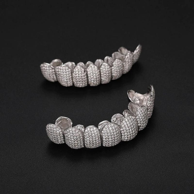custom vvs moissanite iced out dia S sterg sier bg grills teeth grillz for men