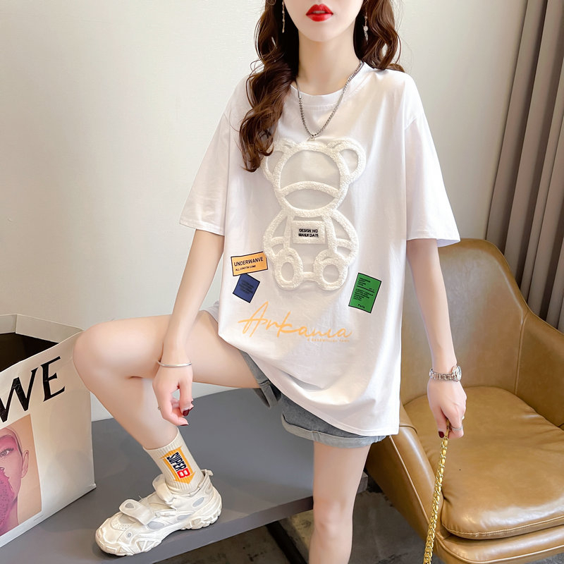 Cotton internet celebrity Instagram trendy super hot short sleeved T-shirt for women in summer, loose and casual design, niche versatile top