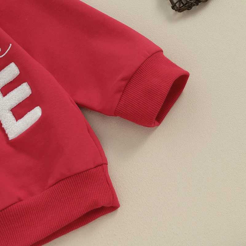 Clothing Sets Toddler Newborn Baby Boys Valentines Day Sets Long Sleeve Letter Print Pullover and Solid Color Drstring Pants Clothing Sets