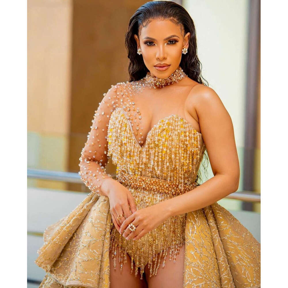 Mermaid special Dresses One Shoulder Long Sleeves Sweep Train Bridal Gowns Custom Made Appliques Lace Robe De Mariee