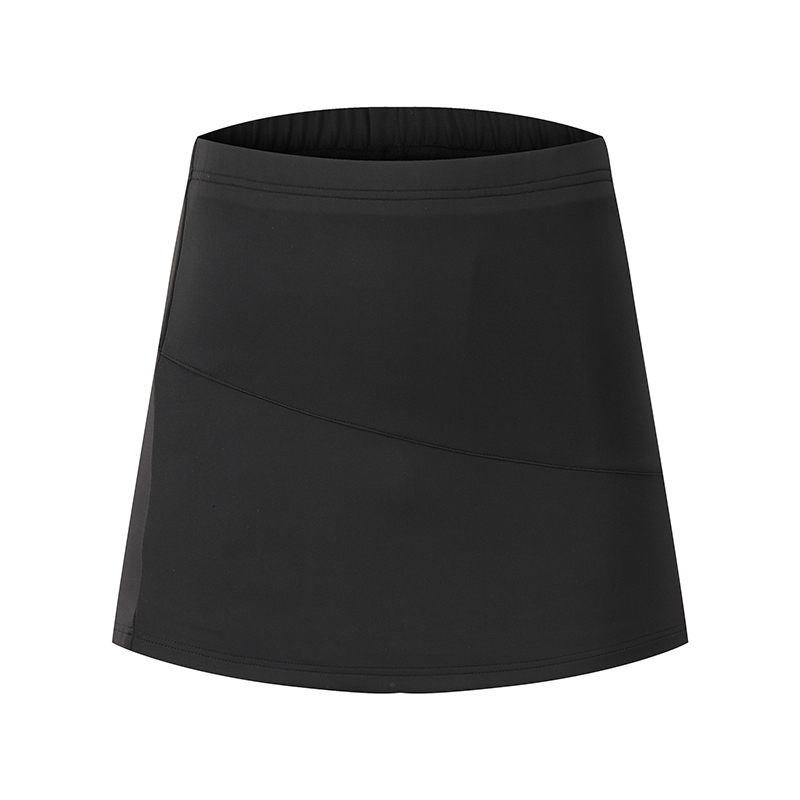 Lighing delivery polyester ammonia health fabric half solid color sports shorts comfortable and breathable A-line anti glare lining skirt