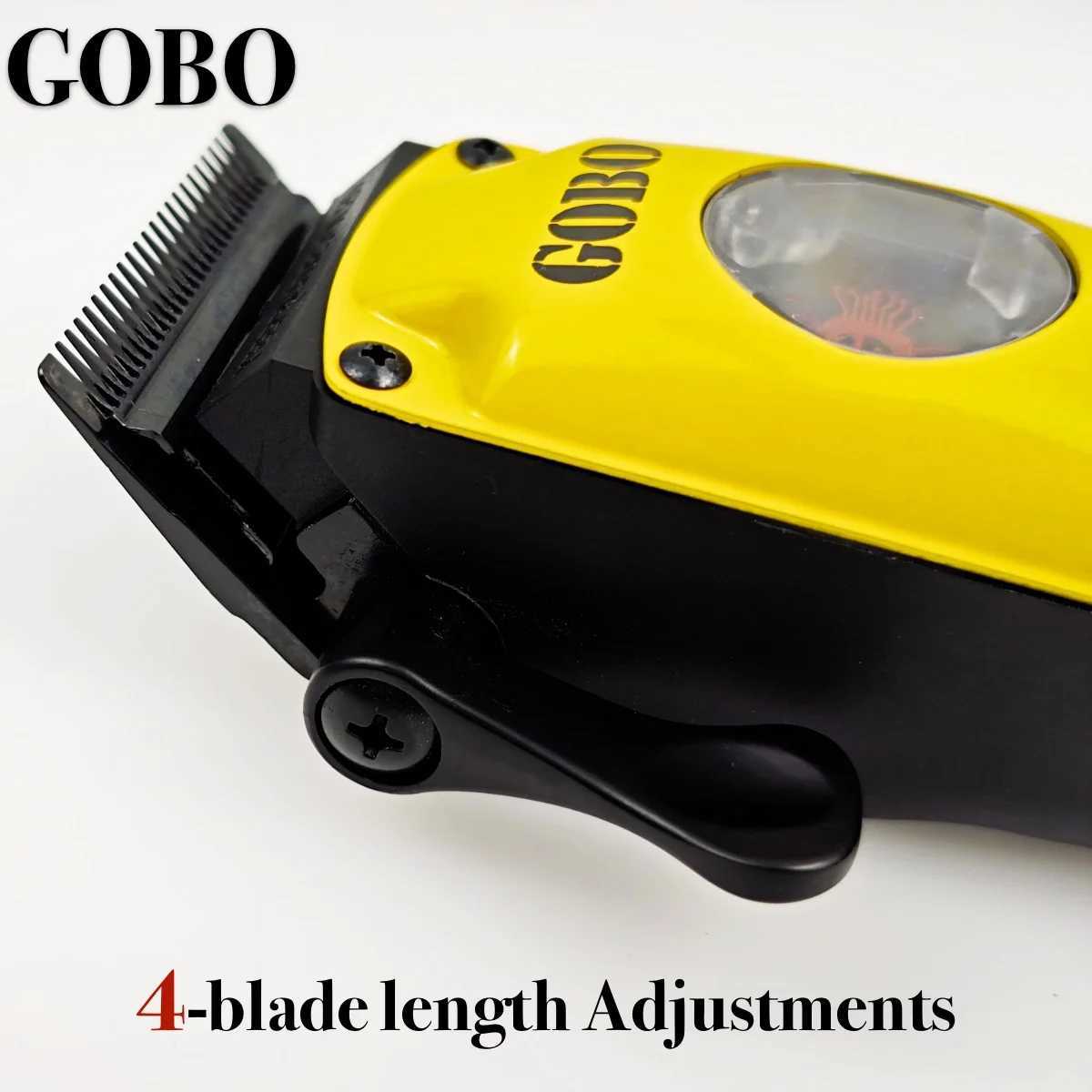 GOBO Professional Electric Hair Clipper 9900RPM Magnetic Motor DLC 2500MAH Trimmer With Charging Base Barber Magnetic combM240715
