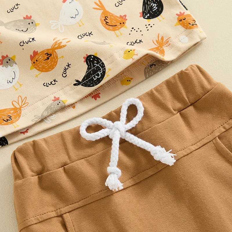 Clothing Sets Summer Toddler Baby Boys Outfit Clothes Sets Short Sleeve Chicken/Animal Print Tops + Shorts Baby Boys Clothing 0-4Y