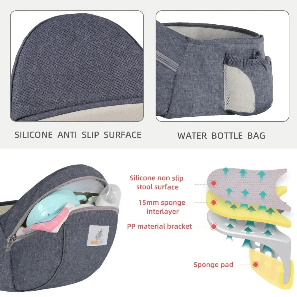 Baby Backpack waist stool seat Things for Babies Accessory Kangaroo Sling Items born Infant Ergonomic y240710