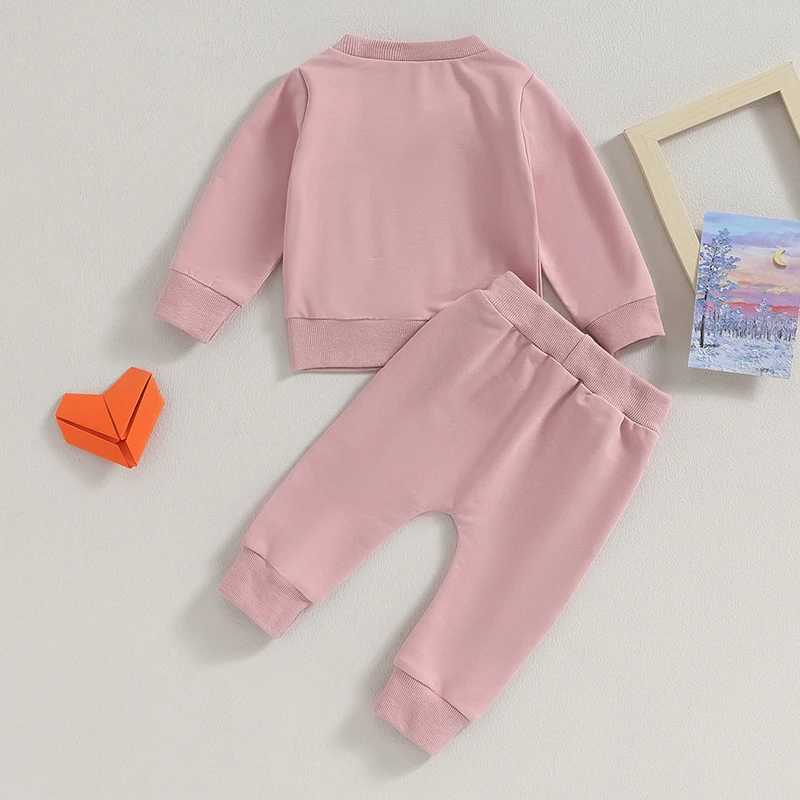 Clothing Sets 2023-07-25 Lioraitiin 0-3Y Toddler Baby Girl Fall Clothes Mama Girl Pullover Sweatshirt and Jogger Pants Set Outfits Tracksuit