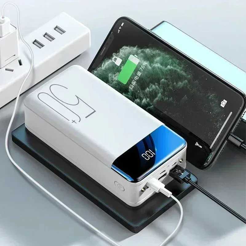 2023New 200000mAh Power Bank Portable Fast Charging PowerBank 3 USB PoverBank External Battery Charger For Mobile Phones Tablet V240715