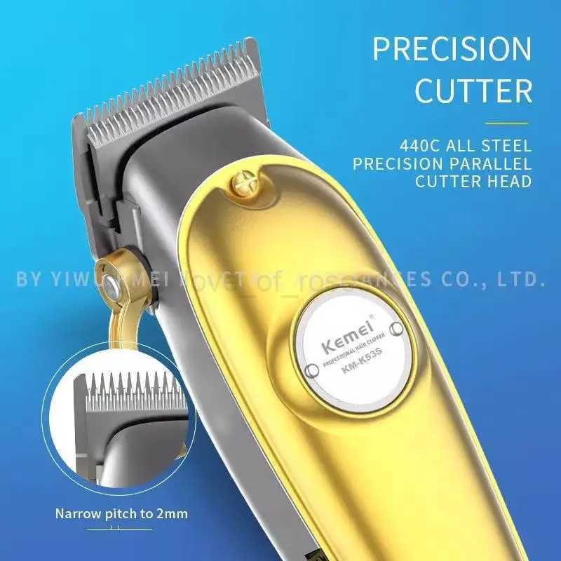 Kemei KM-K53S Hair Clipper with Lcd Fast Charging and Long Time Using Professional Salon Hair Trimmer Makina De Afeitar HombreM240715