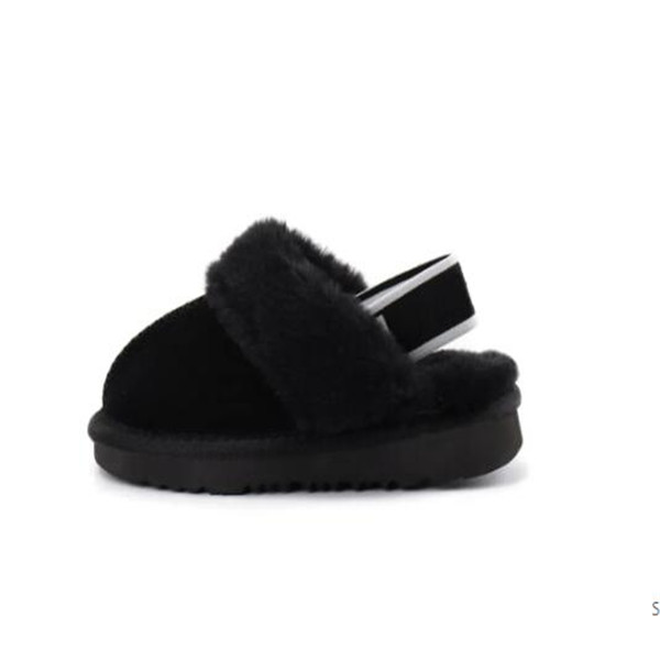 Kids Toddler Clogs Funkette Slippers Baby children Classic Ultra Mini Baby Clogs Soft Sheepskin Shearling in Goldenstar Style z250513